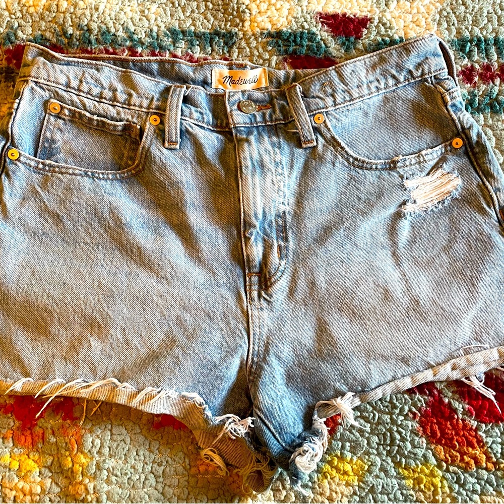 Madewell Denim Cut Off Shorts Womens Size 28 Relaxed Mid Rise Relaxed